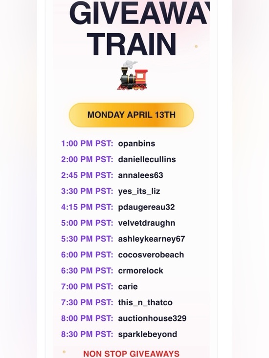 Accessories - THE Giveaway Train Graphic - Yellow Accent flyer